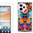 thumbnail image 1 of Phone Case for ATT Motivate Pro 2, with Screen Protector, by OneToughShield - Butterfly Garden, 1 of 5