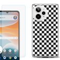thumbnail image 1 of Phone Case for ATT Motivate Pro 2, with Screen Protector, by OneToughShield - Checker B/W, 1 of 5