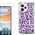 thumbnail image 1 of Phone Case for ATT Motivate Pro 2, with Screen Protector, by OneToughShield - Cheetah Purple, 1 of 5