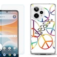thumbnail image 1 of Phone Case for ATT Motivate Pro 2, with Screen Protector, by OneToughShield - Colorful Peace, 1 of 5