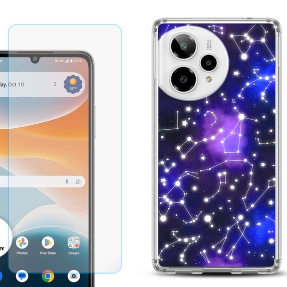 Phone Case for ATT Motivate Pro 2, with Screen Protector, by OneToughShield - Constellations