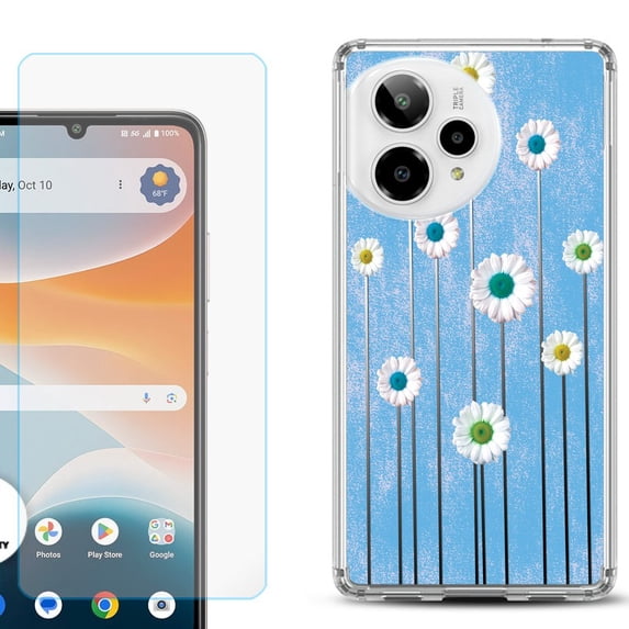 Phone Case for ATT Motivate Pro 2, with Screen Protector, by OneToughShield - Daisy Sky