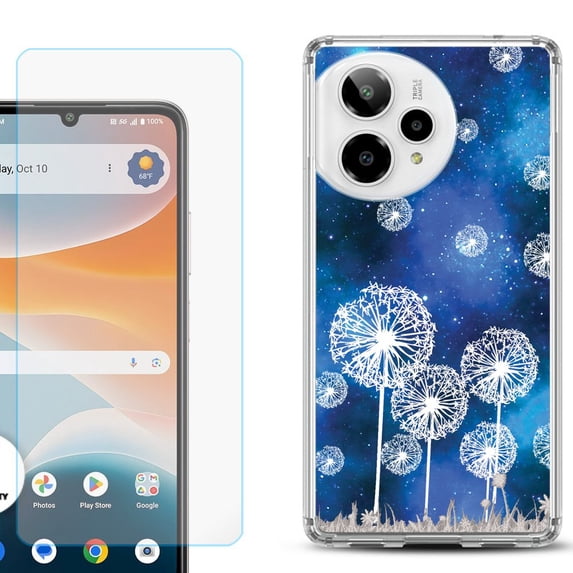 Phone Case for ATT Motivate Pro 2, with Screen Protector, by OneToughShield - Dandelion Stars