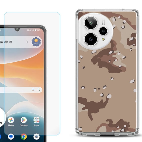 Phone Case for ATT Motivate Pro 2, with Screen Protector, by OneToughShield - Desert Camo