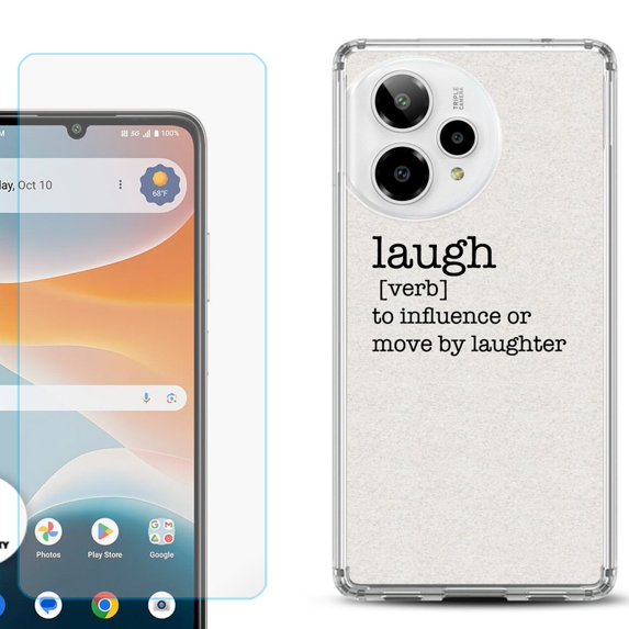 Phone Case for ATT Motivate Pro 2, with Screen Protector, by OneToughShield - Dictionary/Laugh