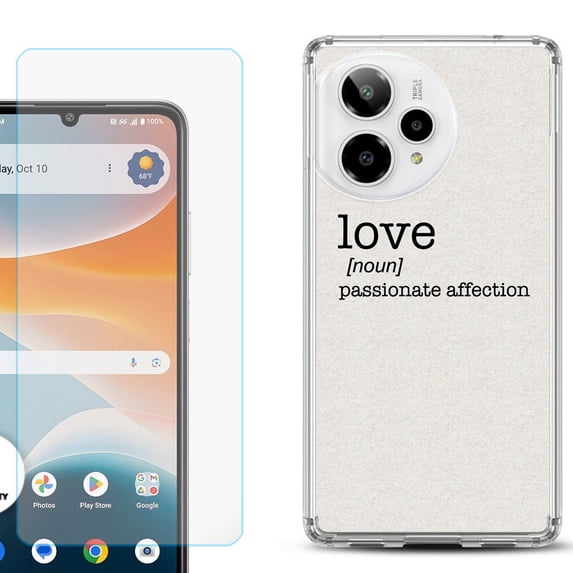 Phone Case for ATT Motivate Pro 2, with Screen Protector, by OneToughShield - Dictionary/Love