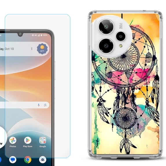 Phone Case for ATT Motivate Pro 2, with Screen Protector, by OneToughShield - Dream Catcher Color