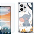 thumbnail image 1 of Phone Case for ATT Motivate Pro 2, with Screen Protector, by OneToughShield - Elephant Smile, 1 of 5