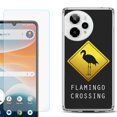 thumbnail image 1 of Phone Case for ATT Motivate Pro 2, with Screen Protector, by OneToughShield - Flamingo, 1 of 5