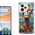 thumbnail image 1 of Phone Case for ATT Motivate Pro 2, with Screen Protector, by OneToughShield - Giraffe Flower, 1 of 5