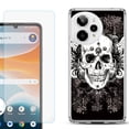 thumbnail image 1 of Phone Case for ATT Motivate Pro 2, with Screen Protector, by OneToughShield - Grunge Skull, 1 of 5