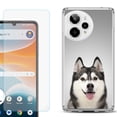 thumbnail image 1 of Phone Case for ATT Motivate Pro 2, with Screen Protector, by OneToughShield - Husky Face, 1 of 5