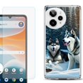 thumbnail image 1 of Phone Case for ATT Motivate Pro 2, with Screen Protector, by OneToughShield - Husky Snow, 1 of 5