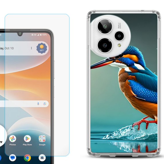Phone Case for ATT Motivate Pro 2, with Screen Protector, by OneToughShield - Kingfisher