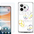 thumbnail image 1 of Phone Case for ATT Motivate Pro 2, with Screen Protector, by OneToughShield - Love/Peace, 1 of 5