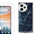 thumbnail image 1 of Phone Case for ATT Motivate Pro 2, with Screen Protector, by OneToughShield - Marble / Blue, 1 of 5