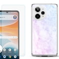 thumbnail image 1 of Phone Case for ATT Motivate Pro 2, with Screen Protector, by OneToughShield - Marble Pink/Blue, 1 of 5