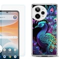 thumbnail image 1 of Phone Case for ATT Motivate Pro 2, with Screen Protector, by OneToughShield - Neon Peacock, 1 of 5