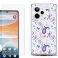 thumbnail image 1 of Phone Case for ATT Motivate Pro 2, with Screen Protector, by OneToughShield - Paisley Purple, 1 of 5