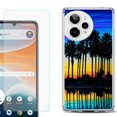 thumbnail image 1 of Phone Case for ATT Motivate Pro 2, with Screen Protector, by OneToughShield - Palmtree, 1 of 5