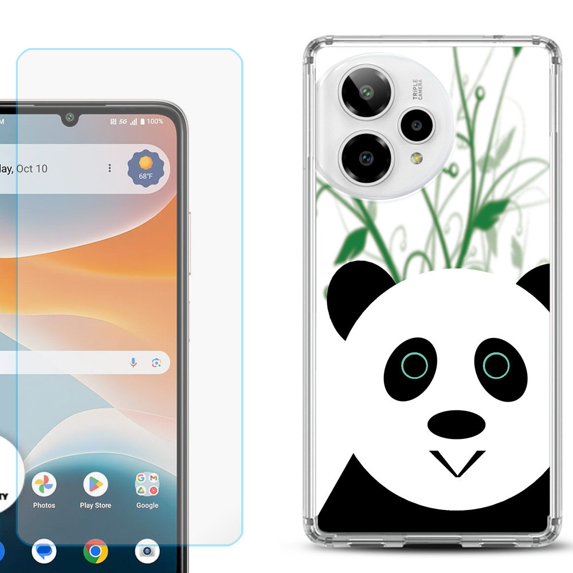 Phone Case for ATT Motivate Pro 2, with Screen Protector, by OneToughShield - Panda
