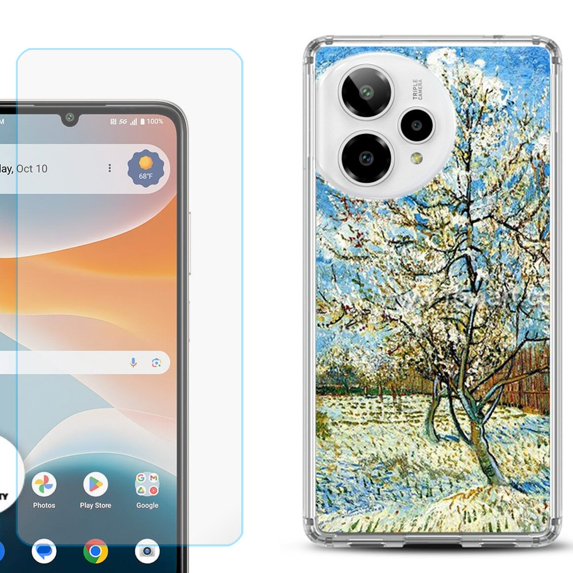 Phone Case for ATT Motivate Pro 2, with Screen Protector, by OneToughShield - Peach Tree Blossom