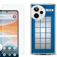 thumbnail image 1 of Phone Case for ATT Motivate Pro 2, with Screen Protector, by OneToughShield - Phone Booth Blue, 1 of 5
