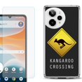 thumbnail image 1 of Phone Case for ATT Motivate Pro 2, with Screen Protector, by OneToughShield - Road Sign Kangaroo, 1 of 5