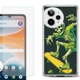 thumbnail image 1 of Phone Case for ATT Motivate Pro 2, with Screen Protector, by OneToughShield - Skeleton Skater, 1 of 5