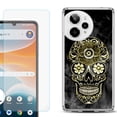 thumbnail image 1 of Phone Case for ATT Motivate Pro 2, with Screen Protector, by OneToughShield - Skull Smoke, 1 of 5