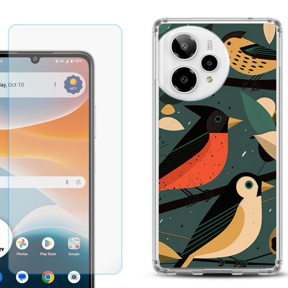Phone Case for ATT Motivate Pro 2, with Screen Protector, by OneToughShield - Songbird