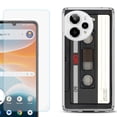 thumbnail image 1 of Phone Case for ATT Motivate Pro 2, with Screen Protector, by OneToughShield - Vintage Cassette, 1 of 5