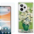 thumbnail image 1 of Phone Case for ATT Motivate Pro 2, with Screen Protector, by OneToughShield - White Roses, 1 of 5