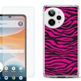 thumbnail image 1 of Phone Case for ATT Motivate Pro 2, with Screen Protector, by OneToughShield - Zebra Pink, 1 of 5