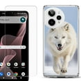 thumbnail image 1 of Phone Case for ATT Verge 2 5G, with Screen Protector, by OneToughShield - Arctic Wolf, 1 of 5