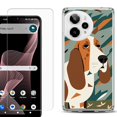 thumbnail image 1 of Phone Case for ATT Verge 2 5G, with Screen Protector, by OneToughShield - Basset Hound, 1 of 5