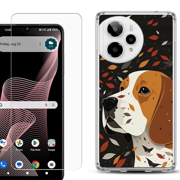 Phone Case for ATT Verge 2 5G, with Screen Protector, by OneToughShield - Beagle