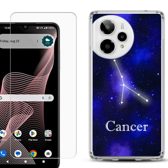 Phone Case for ATT Verge 2 5G, with Screen Protector, by OneToughShield - Cancer