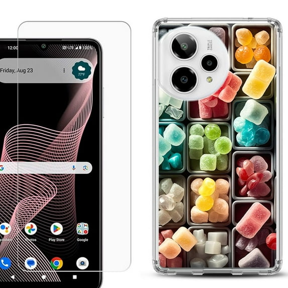 Phone Case for ATT Verge 2 5G, with Screen Protector, by OneToughShield - Candy Box