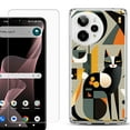 thumbnail image 1 of Phone Case for ATT Verge 2 5G, with Screen Protector, by OneToughShield - Chill Cat, 1 of 5