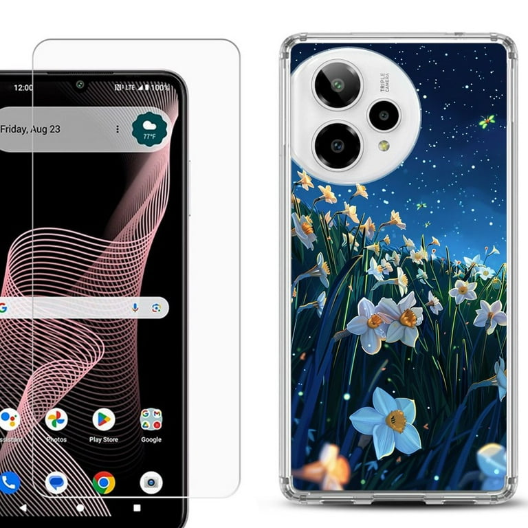 Phone Case for ATT Verge 2 5G, with Screen Protector, by OneToughShield - Daffodils Night Phone Case for ATT Verge 2 5G, with Screen Protector, by OneToughShield - Daffodils Night
