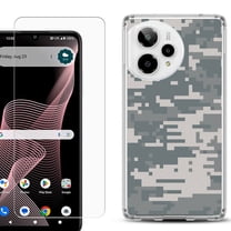Phone Case for ATT Verge 2 5G, with Screen Protector, by OneToughShield - Digital Camo
