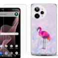 thumbnail image 1 of Phone Case for ATT Verge 2 5G, with Screen Protector, by OneToughShield - Flamingo / Polygon, 1 of 5