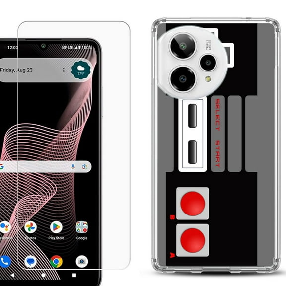 Phone Case for ATT Verge 2 5G, with Screen Protector, by OneToughShield - Game Controller