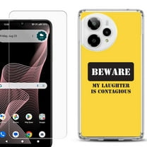 Phone Case for ATT Verge 2 5G, with Screen Protector, by OneToughShield - Laughter