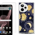 thumbnail image 1 of Phone Case for ATT Verge 2 5G, with Screen Protector, by OneToughShield - Moon Sun Star, 1 of 5