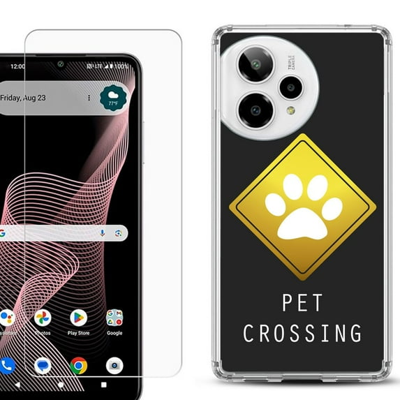 Phone Case for ATT Verge 2 5G, with Screen Protector, by OneToughShield - Pet Crossing