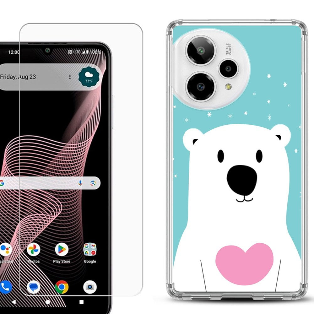 Phone Case for ATT Verge 2 5G, with Screen Protector, by OneToughShield - Pola Bear Phone Case for ATT Verge 2 5G, with Screen Protector, by OneToughShield - Pola Bear