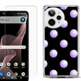 thumbnail image 1 of Phone Case for ATT Verge 2 5G, with Screen Protector, by OneToughShield - Polka Dot / Purple, 1 of 5