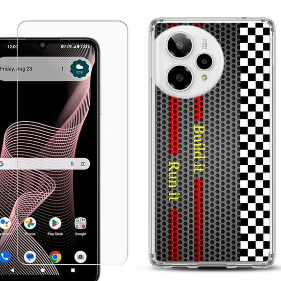 Phone Case for ATT Verge 2 5G, with Screen Protector, by OneToughShield - Racing